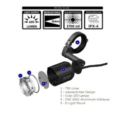 Giant Beleuchtung / Recon-E HL 600 600lm / Side Mount Halter Und Giant Kabel Im Lieferumfang Enthalten -Giant giant beleuchtung recon e hl 600 600lm side mount halter und giant kabel im lieferumfang enthalten3